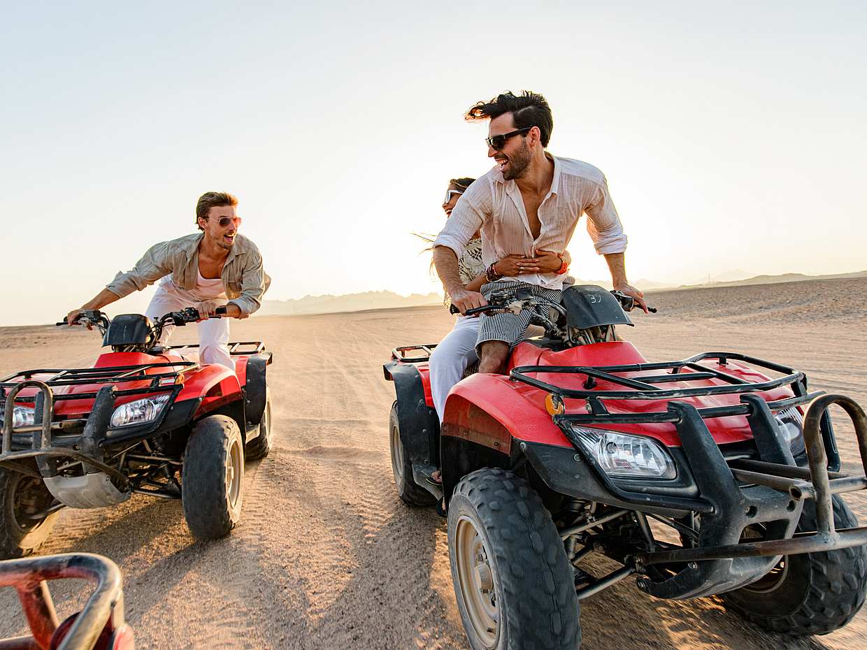 Dubai: Desert Safari, Quad bike and Sand boarding with BBQ Dinner in Premium Camp in United Arab Emirates
