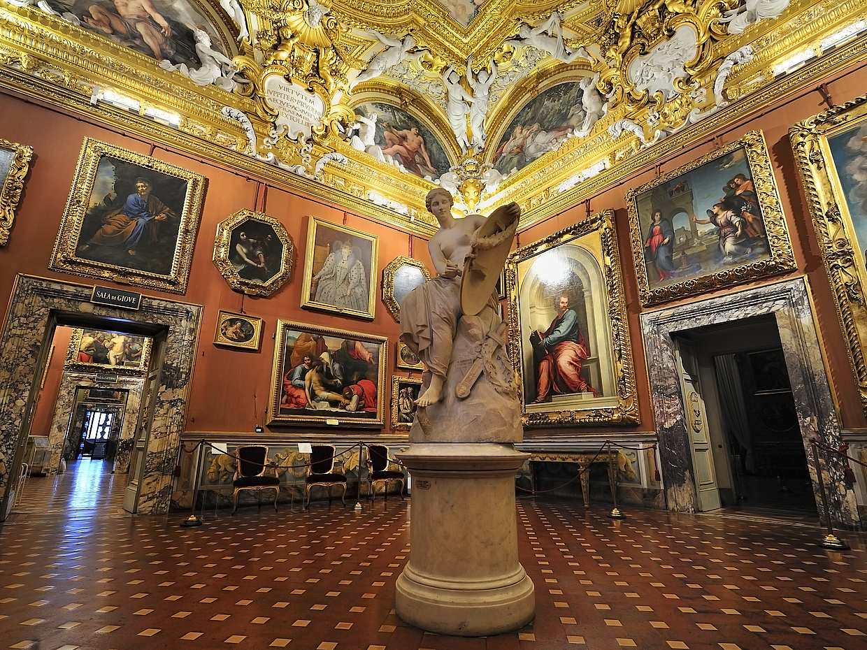 Palais Pitti, Galerie Palatine et visite Médicis à Florence en Italie.
