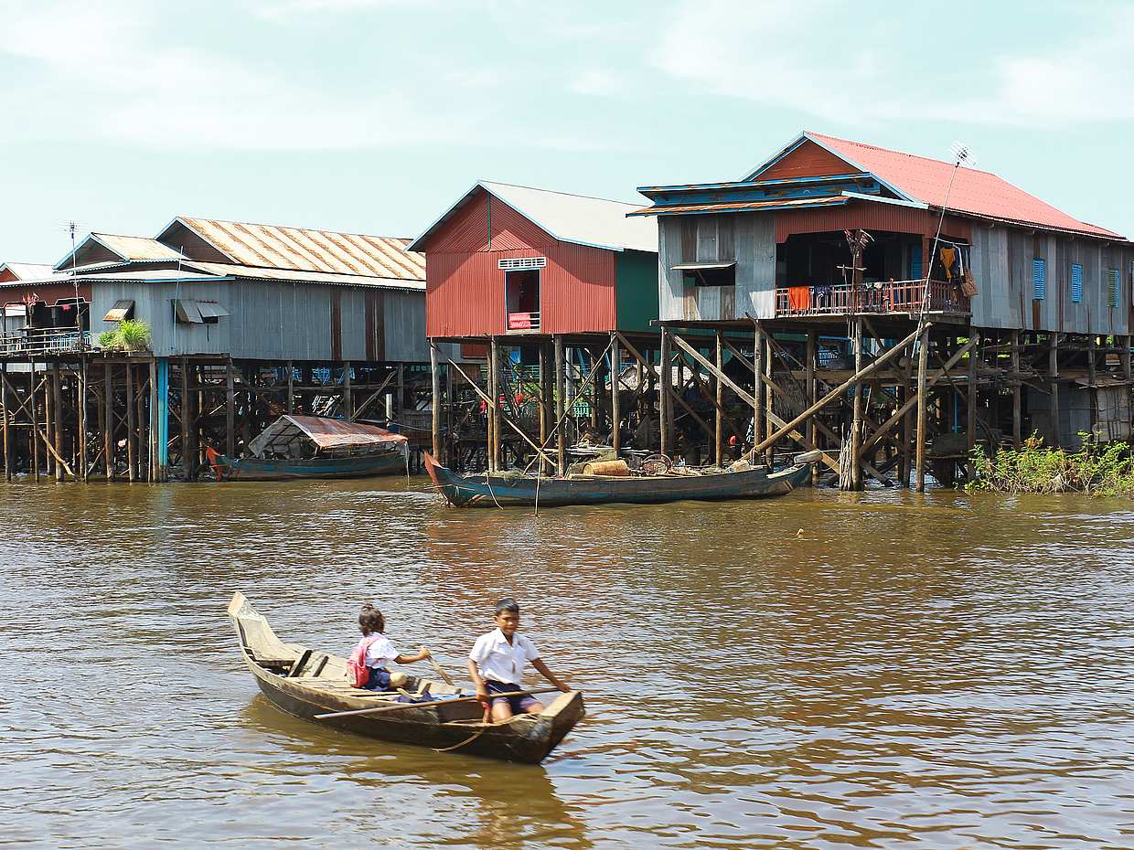 Siem Reap, Kamboçya, Krong Siem Reap'teki Kampong Plouk Yüzen Köyü'nü Keşfetmek
