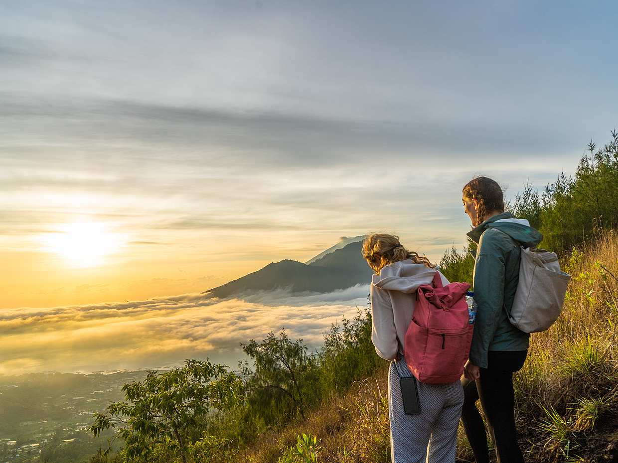 Mount Batur Sunrise Trekking with Natural Hot Spring and Ubud Tour