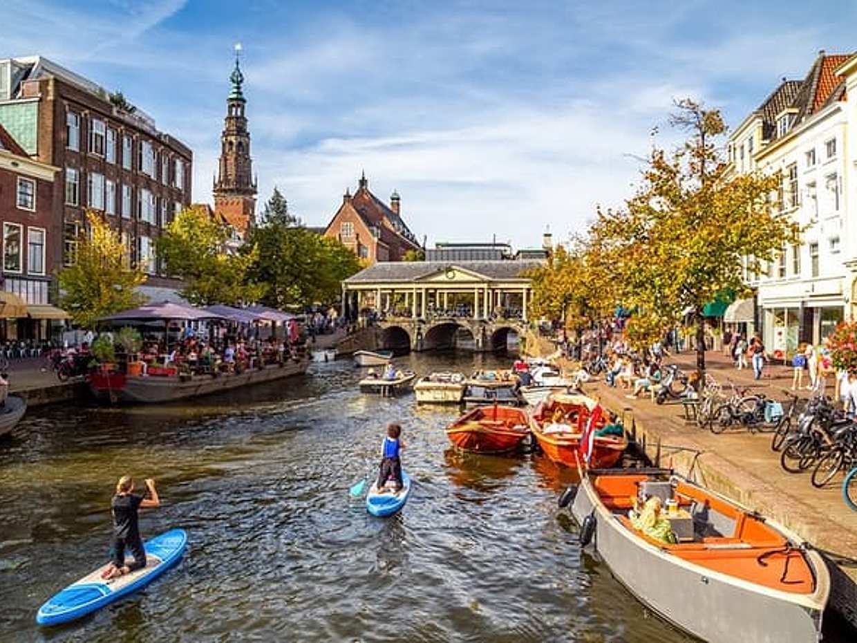"Privétransfer van Amsterdam naar Rotterdam, 2 uur stop in Leiden in Nederland"