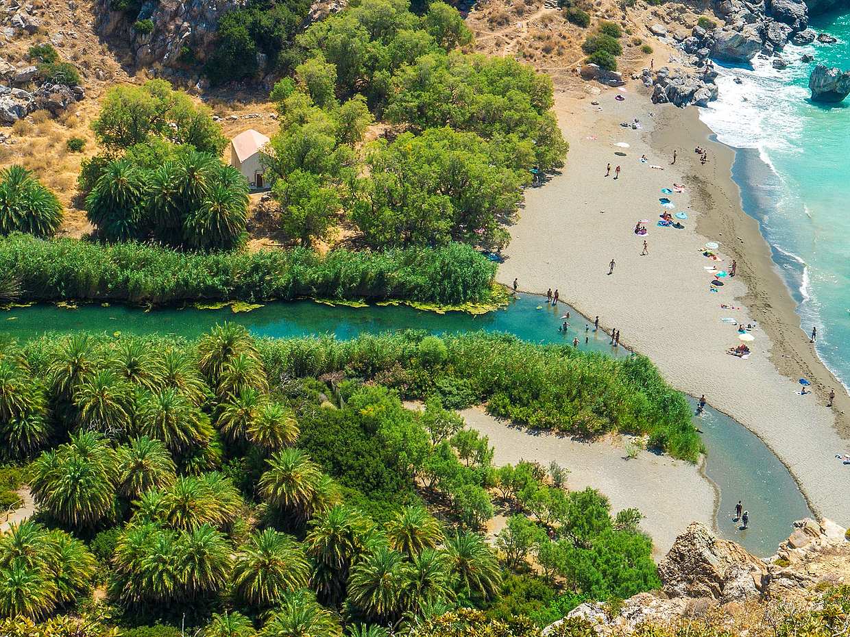 From Heraklion: Full-day Tour to Preveli Palm Beach, Damnioni Beach & Rethymno Town, Greece, photo 3