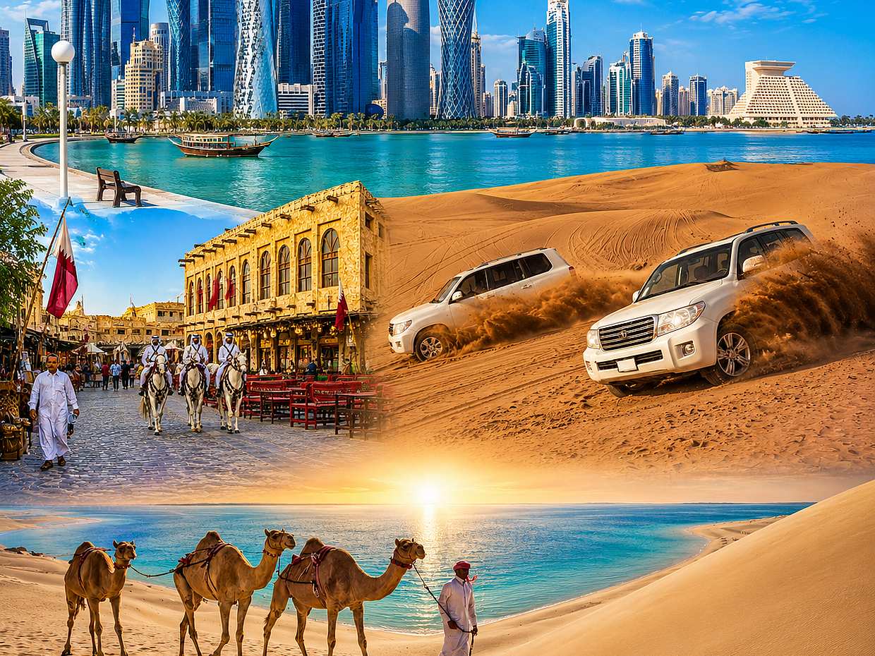 Doha City Tour with Desert Safari | Private Qatar Combo Tour with Inland Sea