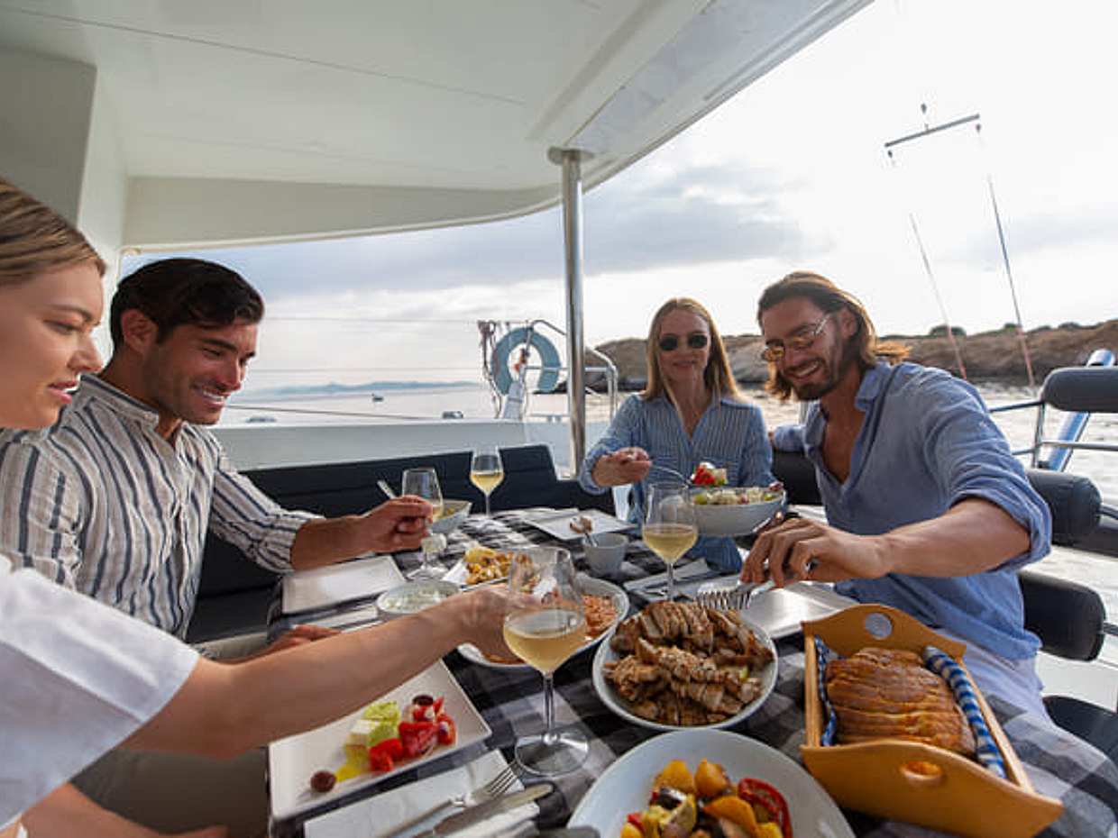 Athens Luxury Catamaran Cruise with Greek Meal & Drinks, photo 3