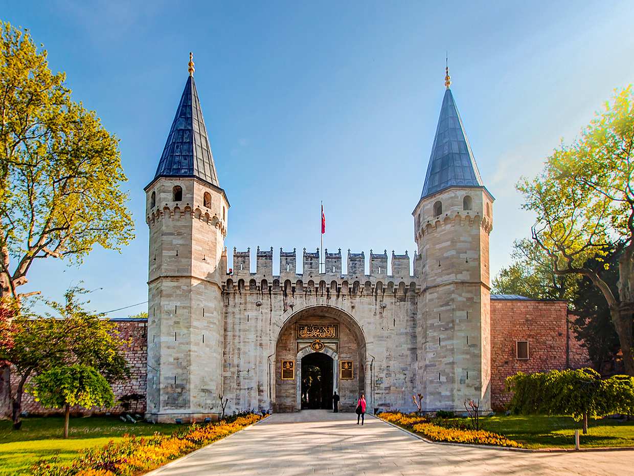 Gruppentour am Vormittag durch die Altstadt von Istanbul in der Türkei.
