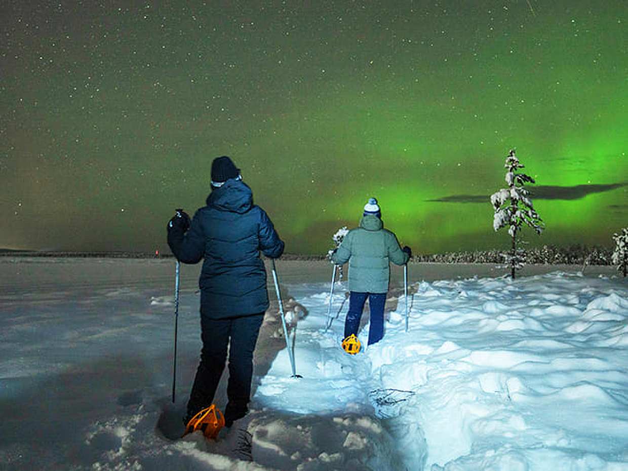 Night Snowshoeing — search for the Aurora, Levi, photo 3