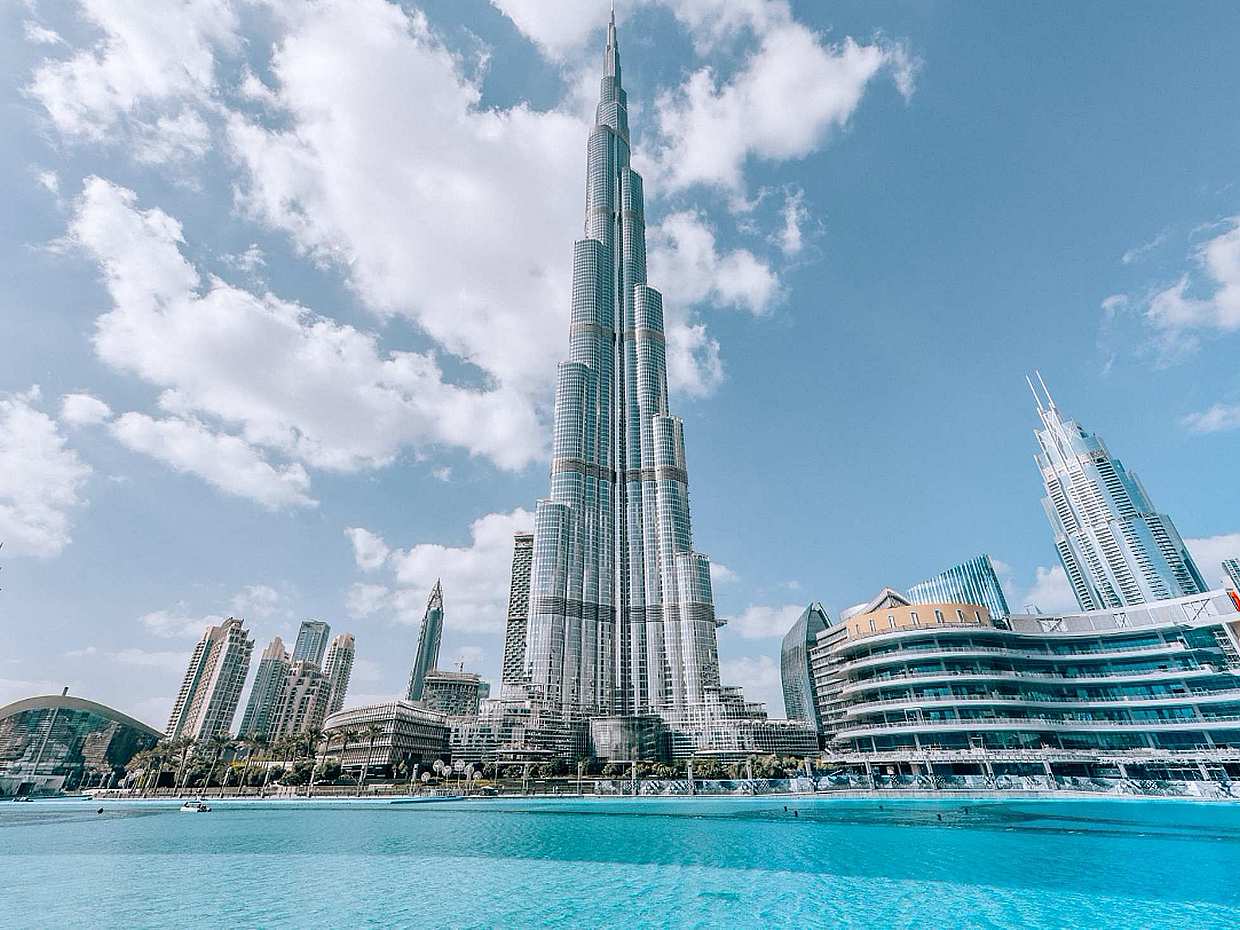 Privata sosta con safari mattutino e biglietti per il Burj Khalifa negli Emirati Arabi Uniti, Dubai.