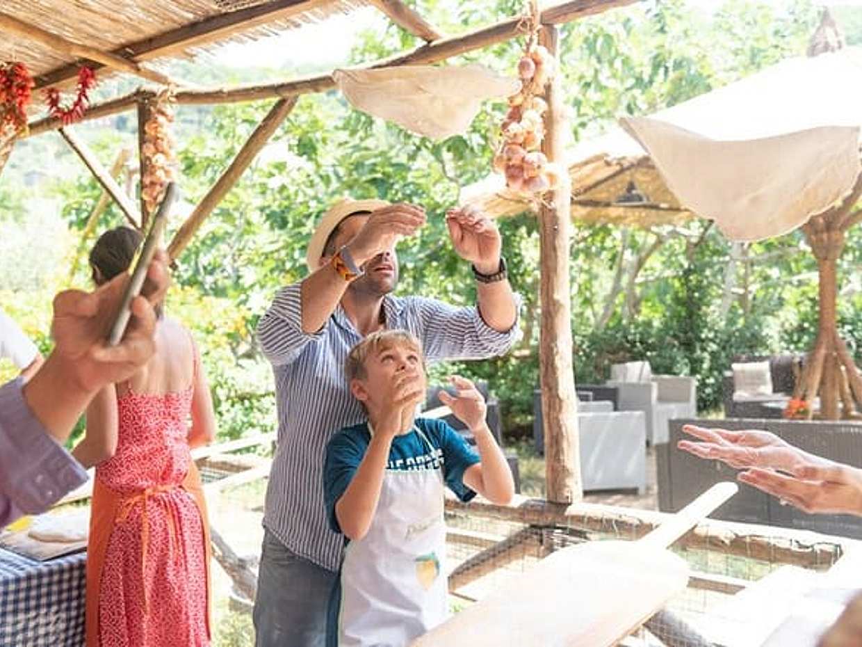Pizza School with Wine and Limoncello Tasting in a Local Farm