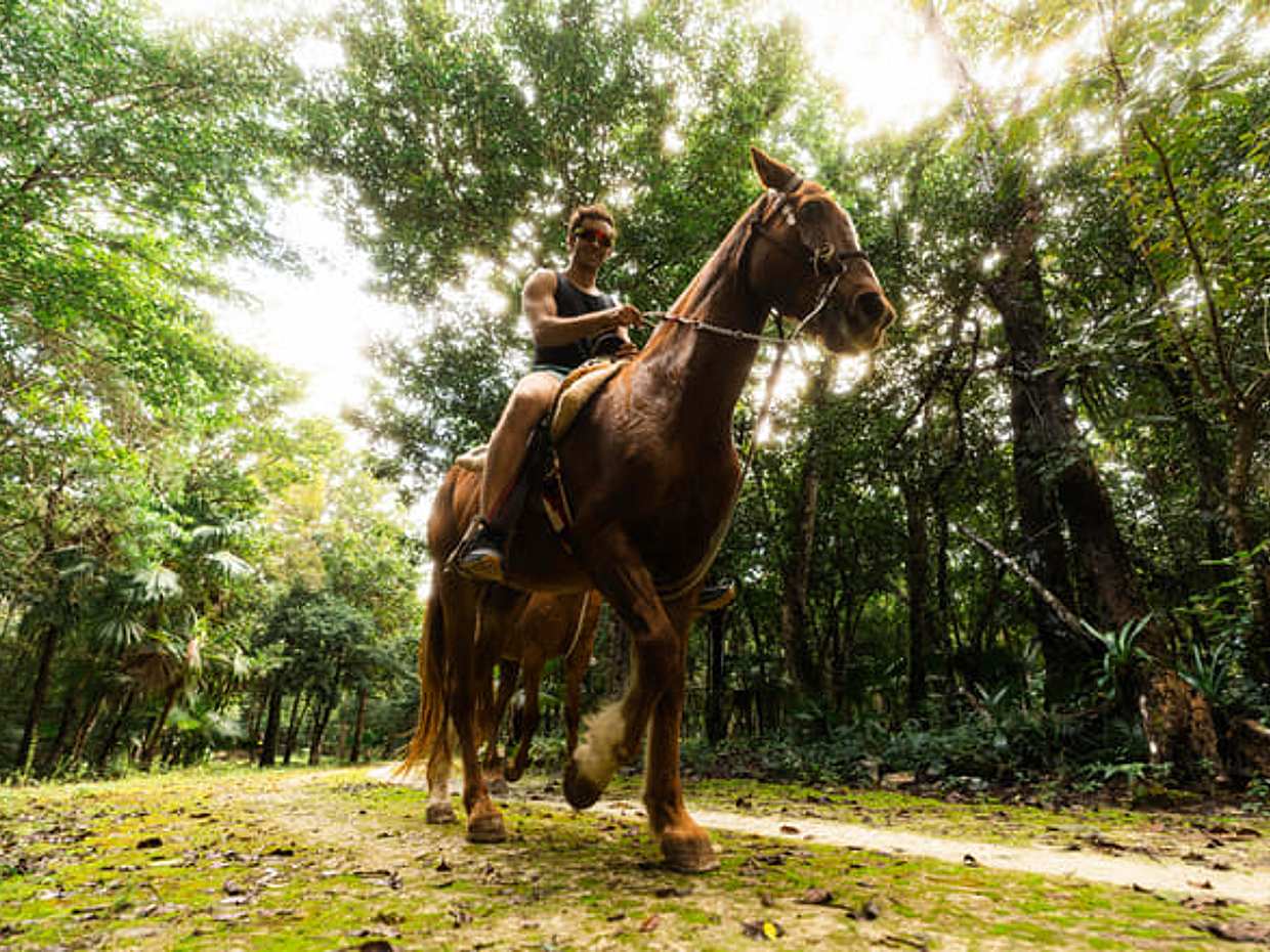 Horseback Riding & ATV Jungle Adventure with Zipline, Cenote & Tequila Tasting , photo 4
