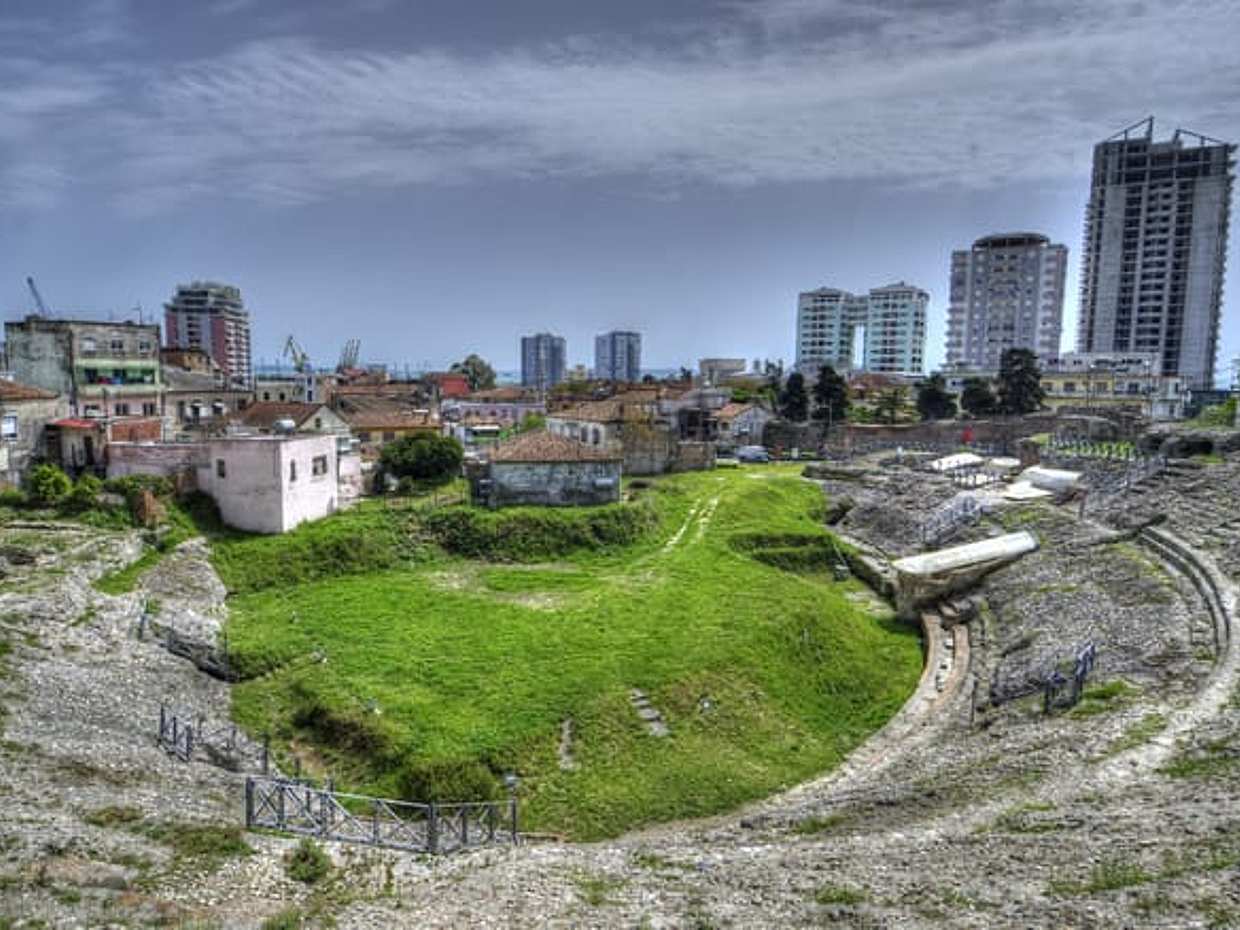 Walking tour of Durres with Roman Amphitheater in Albania