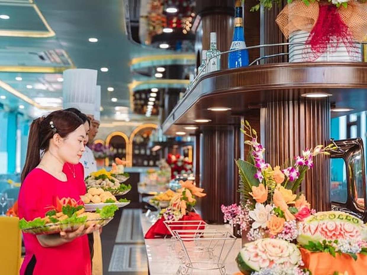 "Cruzeiro de Luxo de um Dia em Ha Long Bay de Ninh Binh para Hanói no Vietnã"