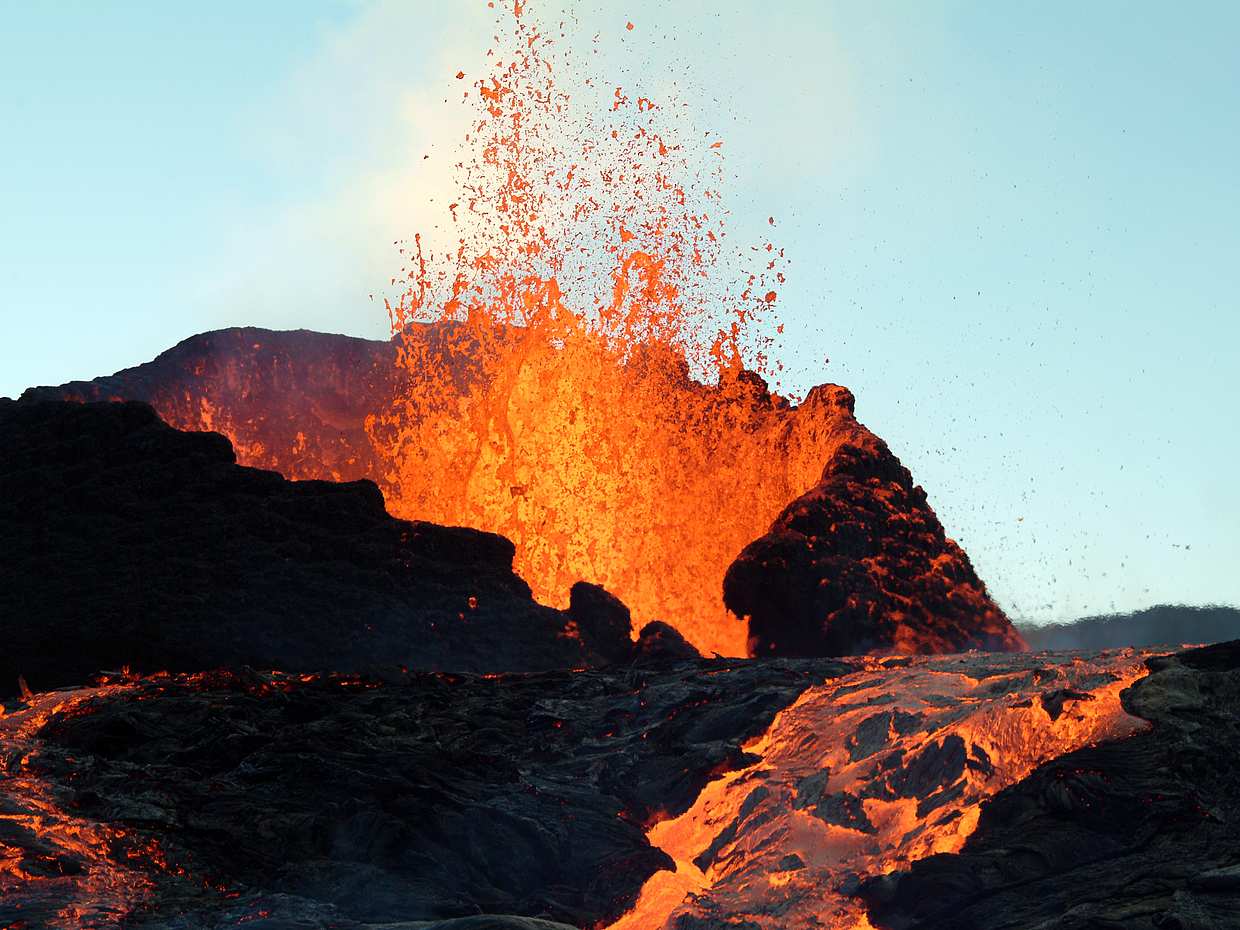 Meradalir Erupting Volcano Hike and Northern Lights
