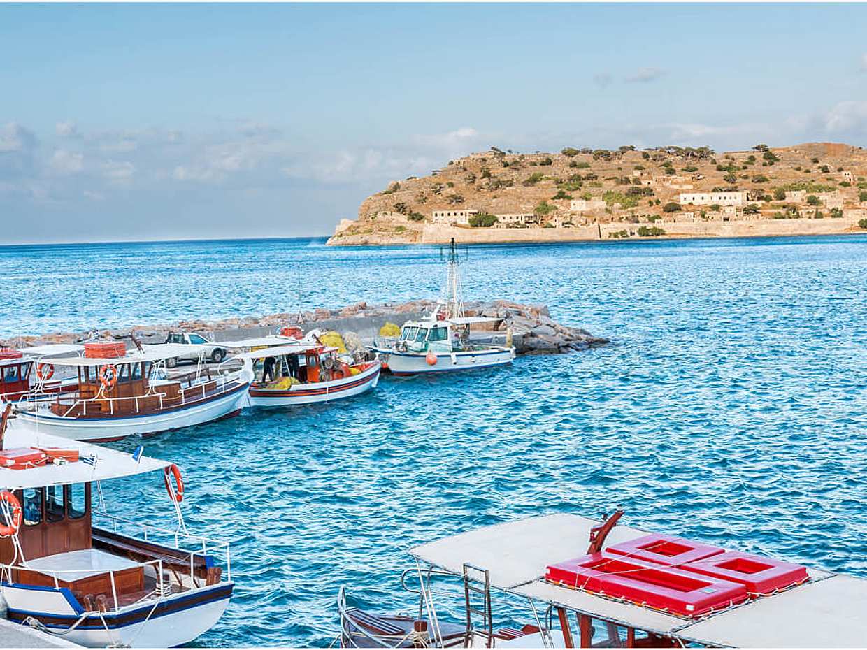 Agios Nikolaos i rejs na wyspę Spinalonga w Grecji, Hersonissos