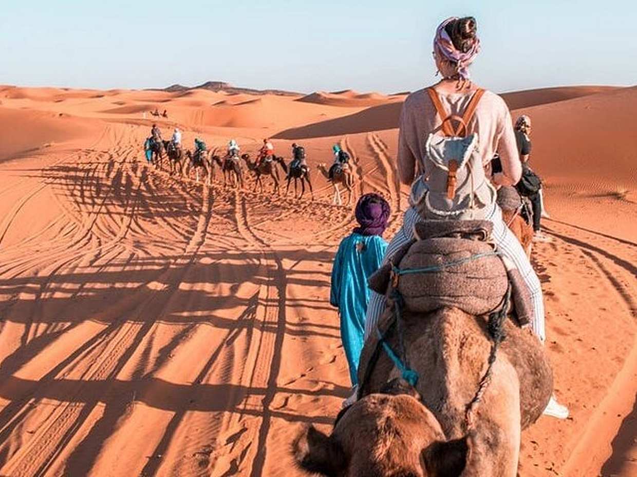 Wüstennacht und Kamel Trekking in Merzouga in Marokko.
, photo 2