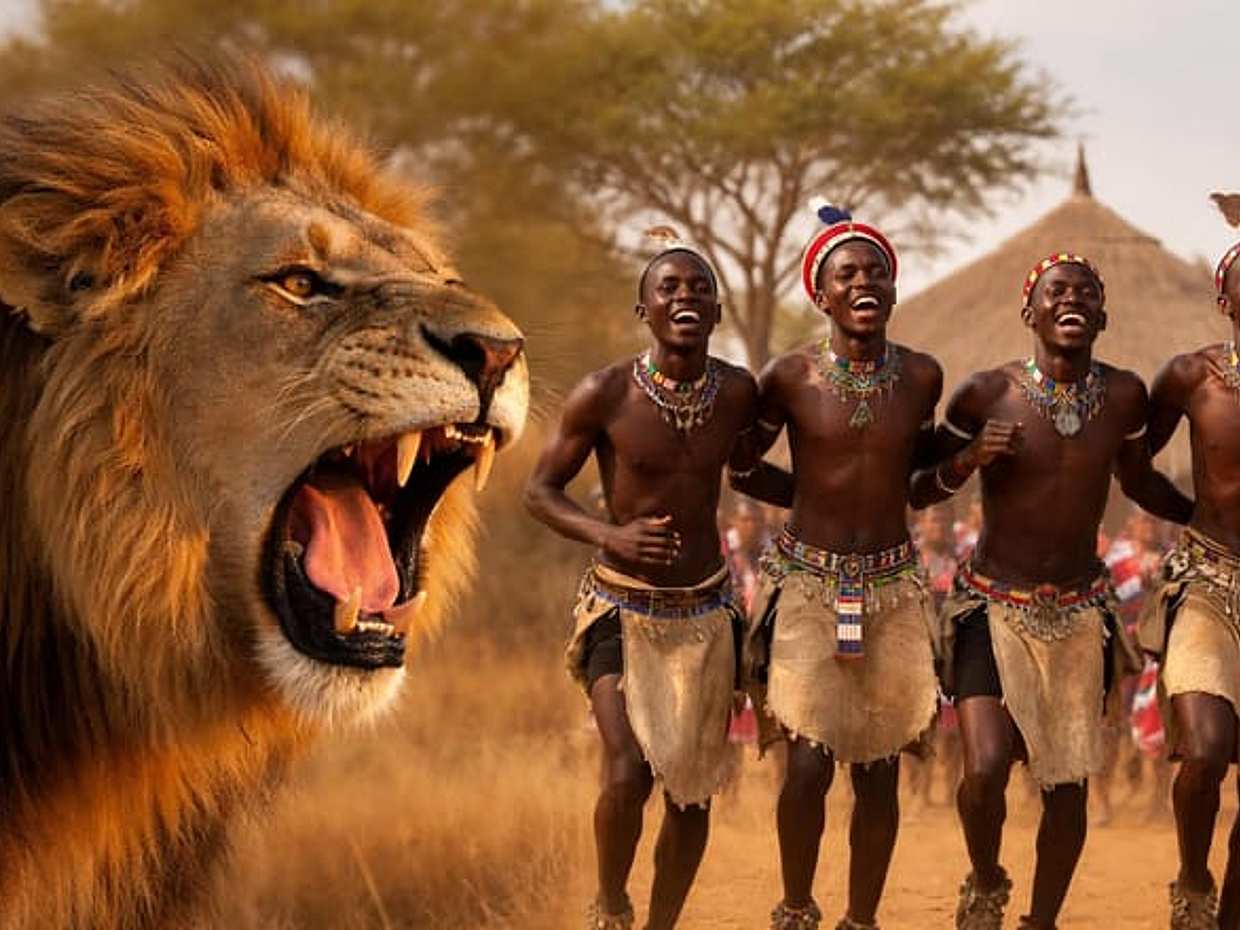 Lion Safari and Cultural Village Experience from Johannesburg, South Africa