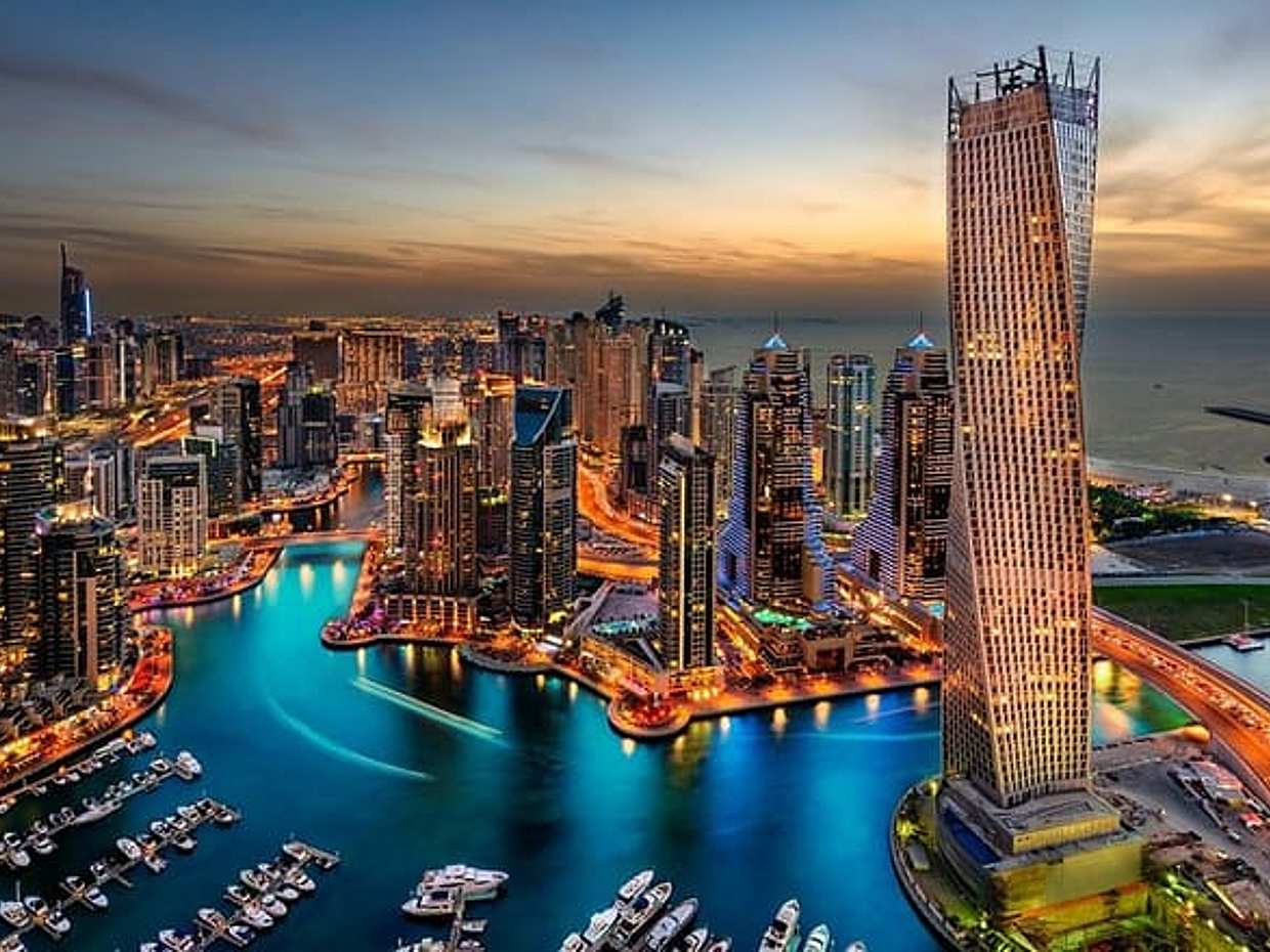 "Dubai Stadstour bij Nacht met Ophaal- en Afzetservice vanuit Dubai in de Verenigde Arabische Emiraten"
