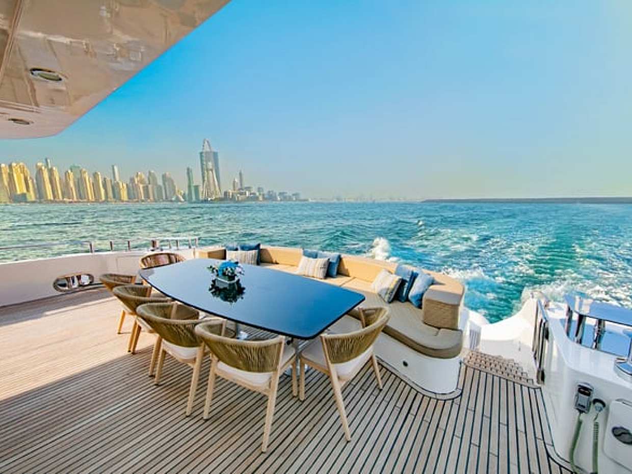 Dubai Marina Superyacht Cruise with DJ, Live Cooking and Pool, photo 2