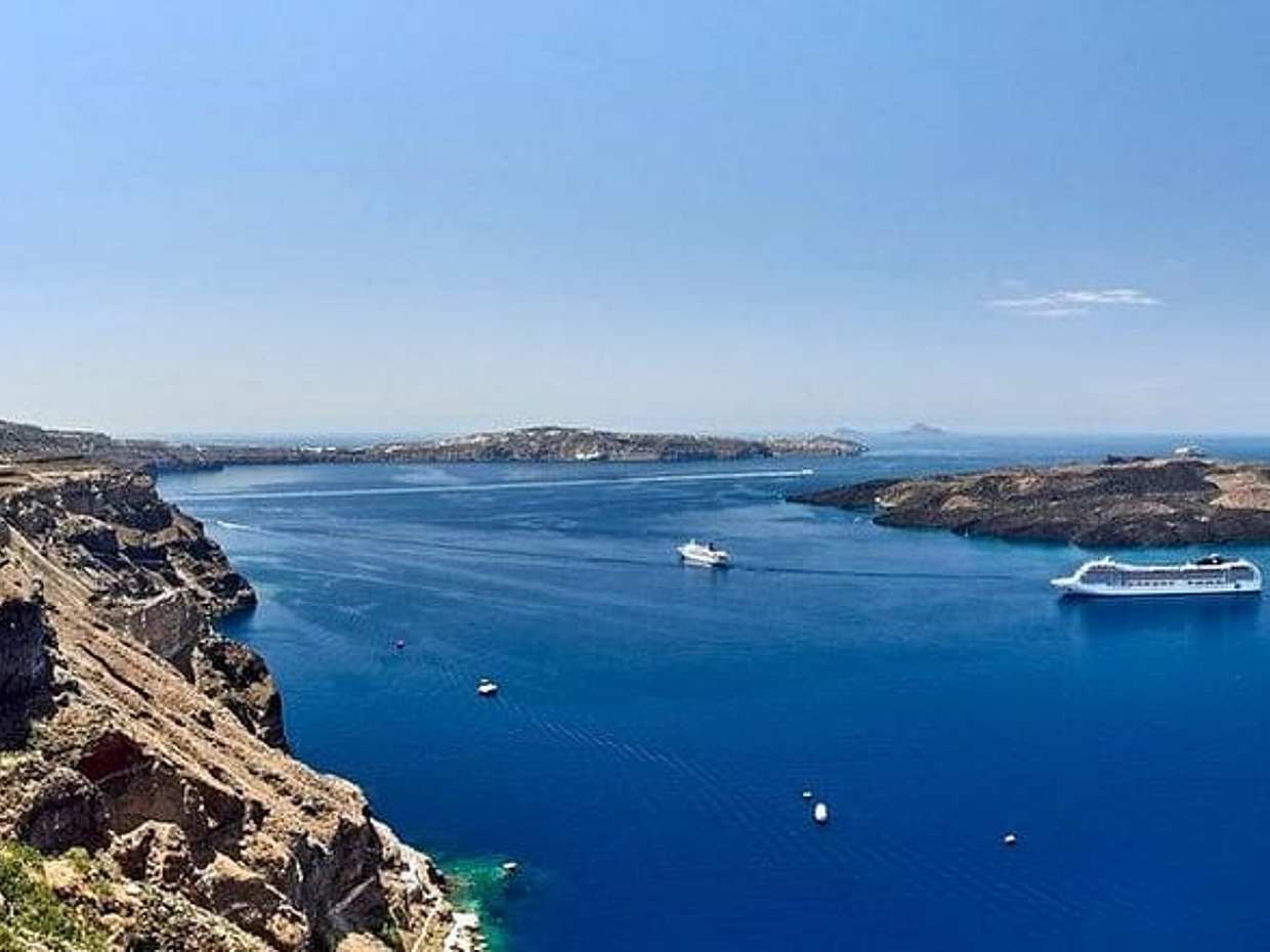 Santorini Vulcão Cruzeiro Incluindo Fontes Termais e Thirasia na Grécia, Thera, photo 4