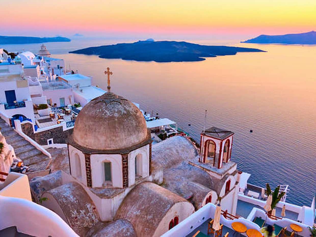 "Santorini Vulkaan Cruise Met Hot Springs, Thirassia en Oia Zonsondergang in Griekenland, Thera"