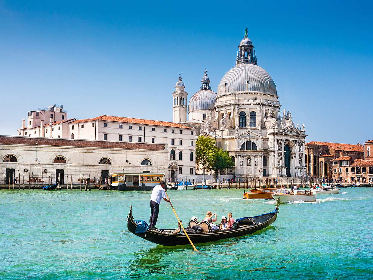 Charming Gondola Ride on Grand Canal in Venice, Italy