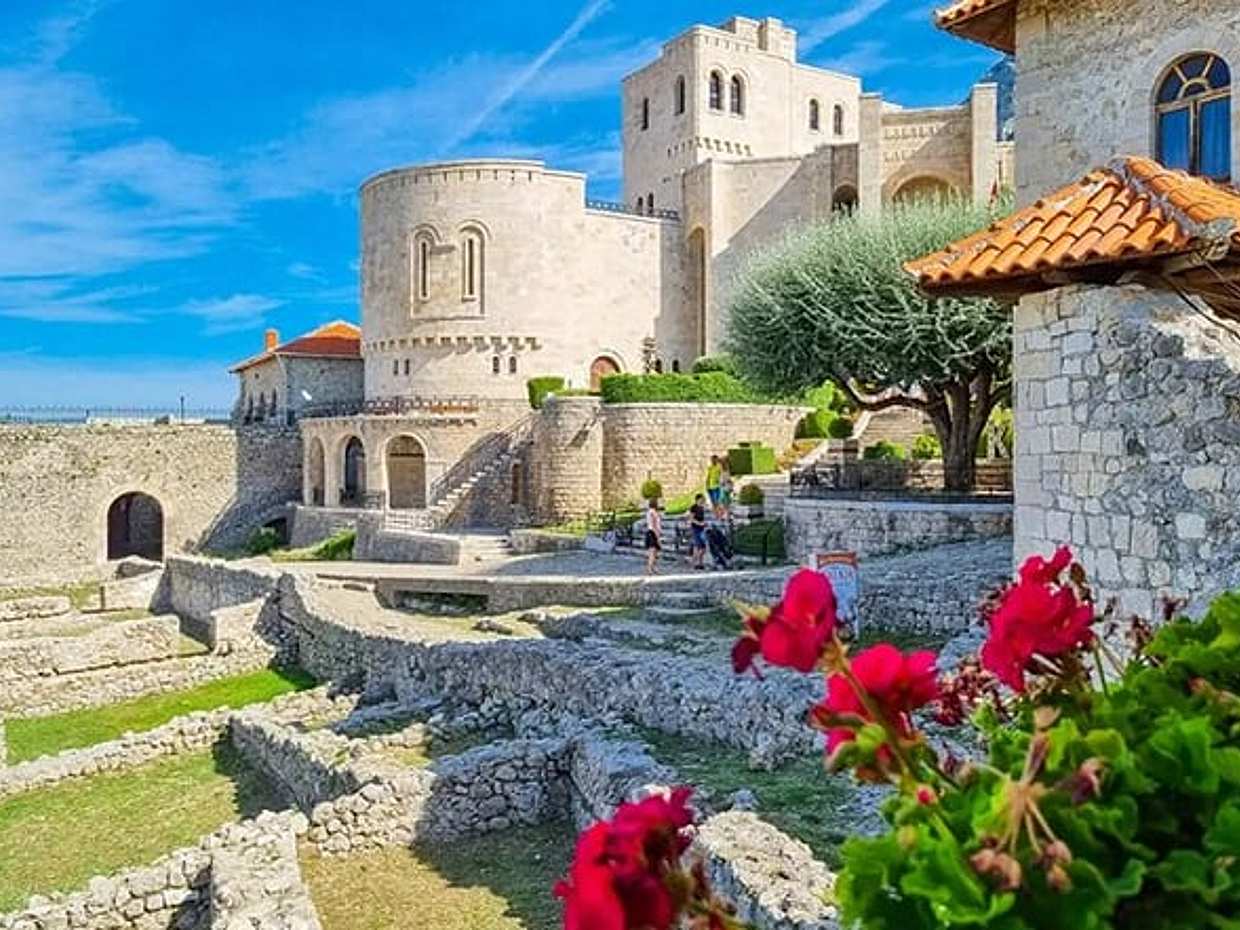 Kruja castle, the old Bazaar & Sarisalltik- Departure from Tirana
