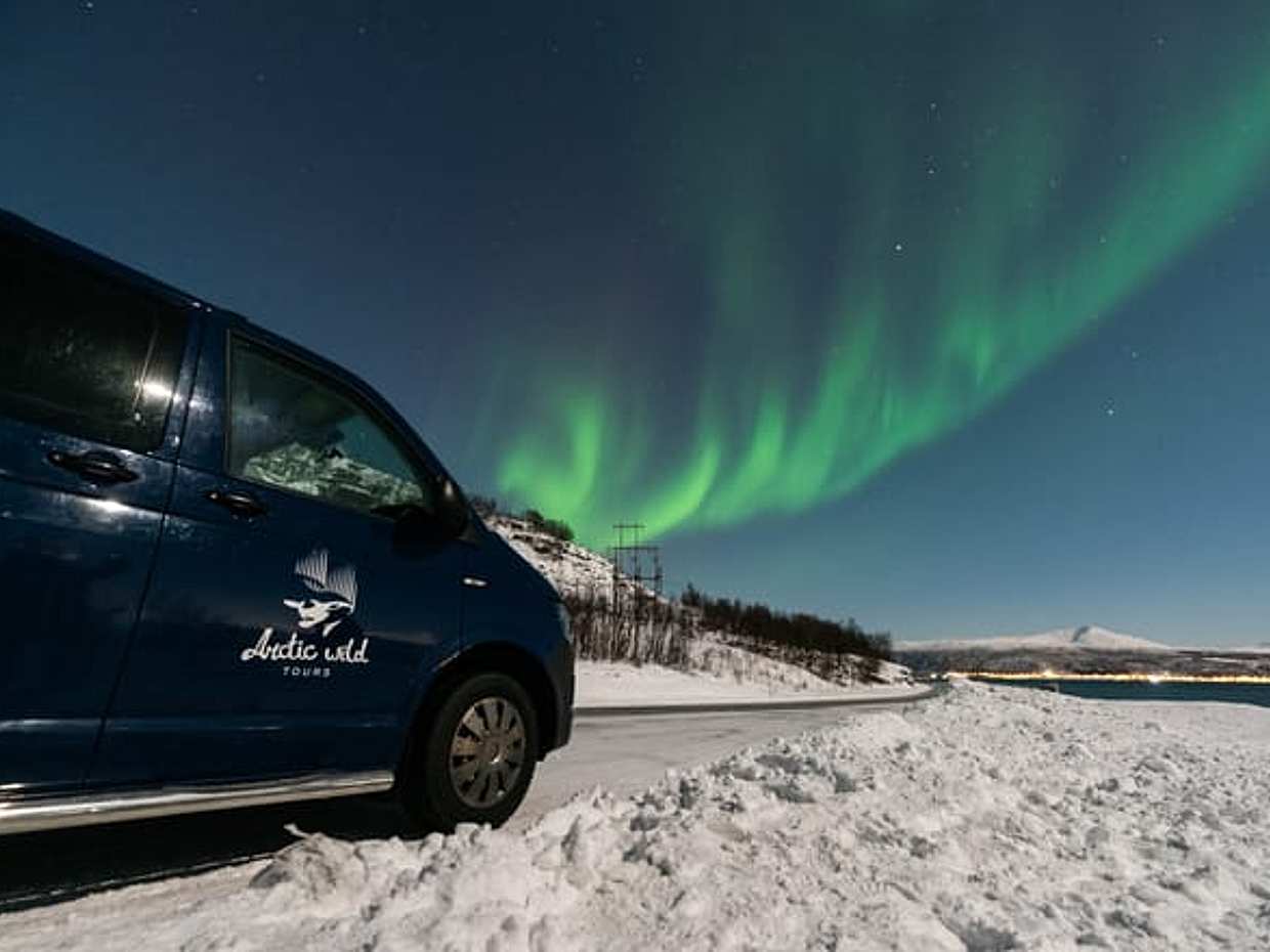 Private Northern Lights tour by minivan 8 pax. in Tromsø