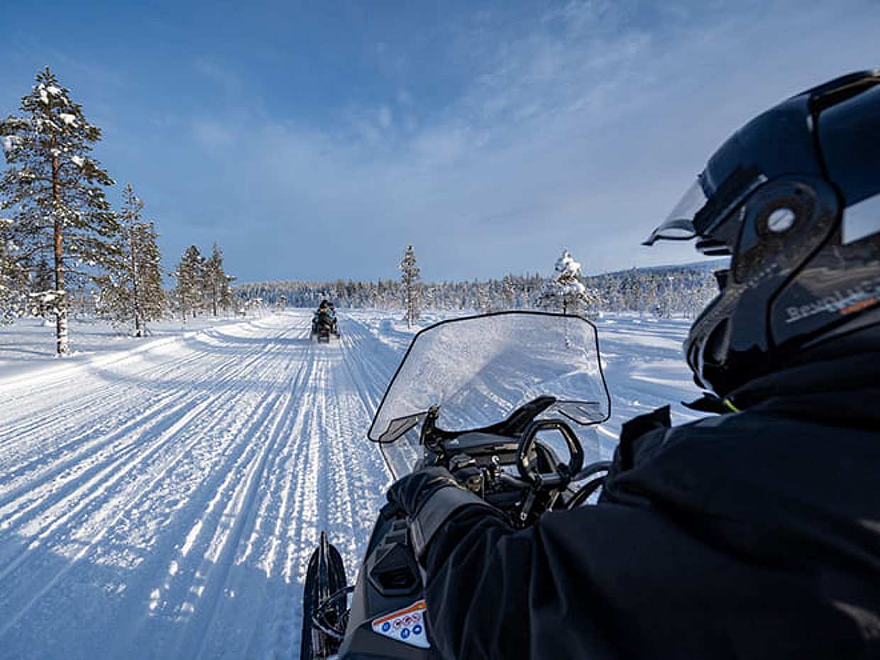 Snowmobile Safari Levi Classic — wilderness trail