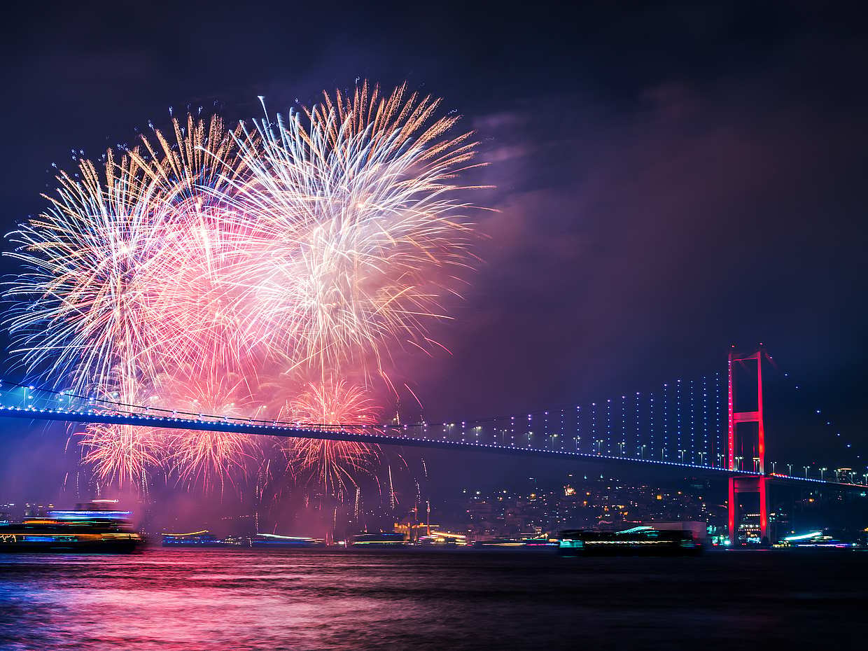 New Year's Eve Bosphorus Dinner Cruise with Soft Drink Menu