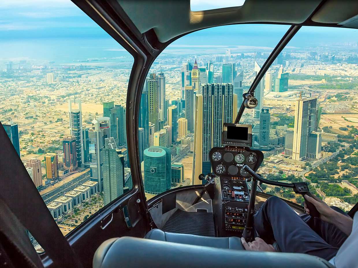 Helicopter Police Academy Helipad Sharing Tour in United Arab Emirates, Atlantis the palm