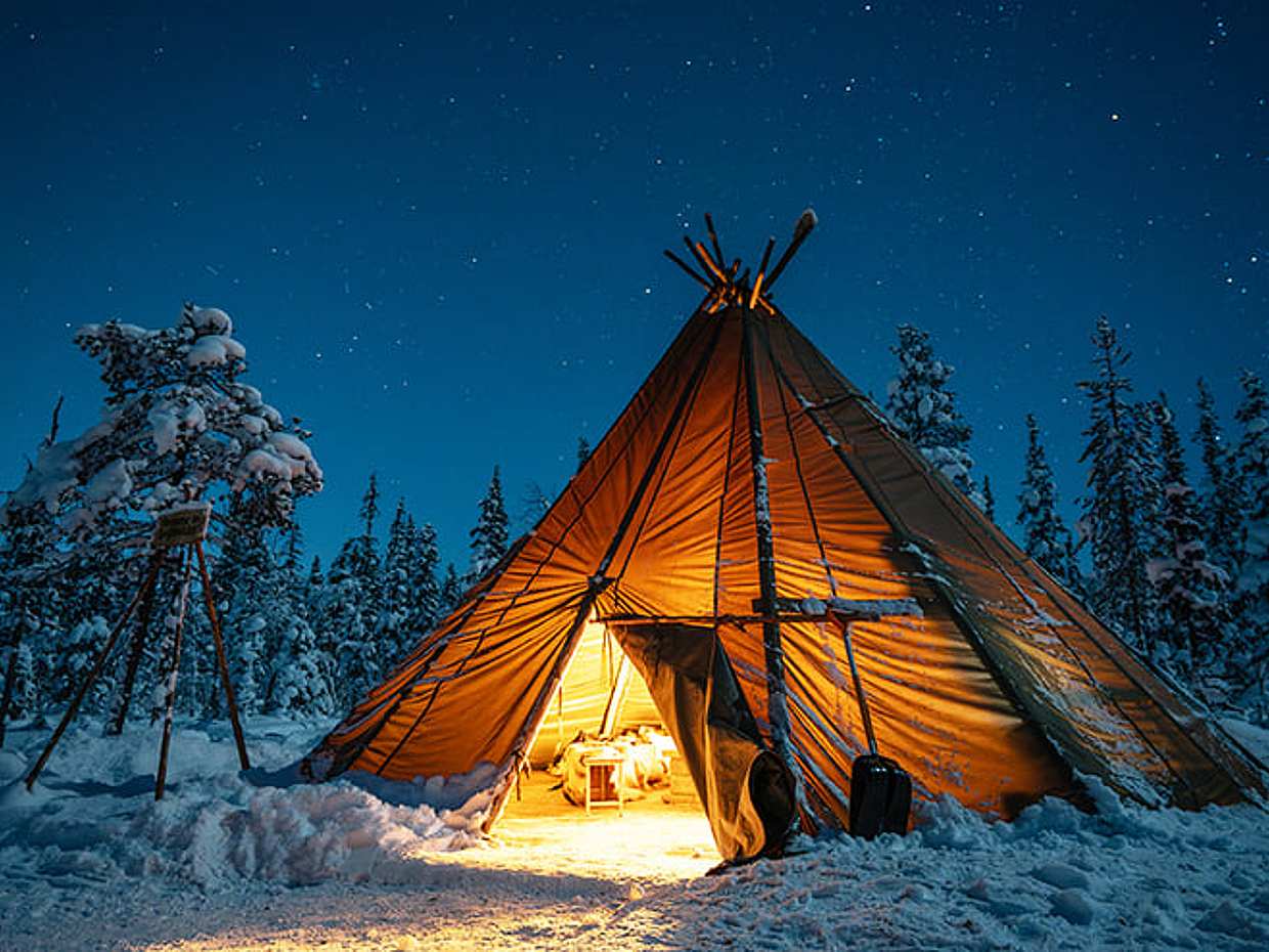 Arctic Night Snowmobile Sled Ride with Campfire, Levi, photo 4
