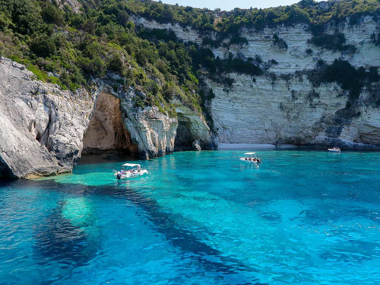 Paxos, Antipaxos, Blue Caves Regular Tour in Greece, Corfu