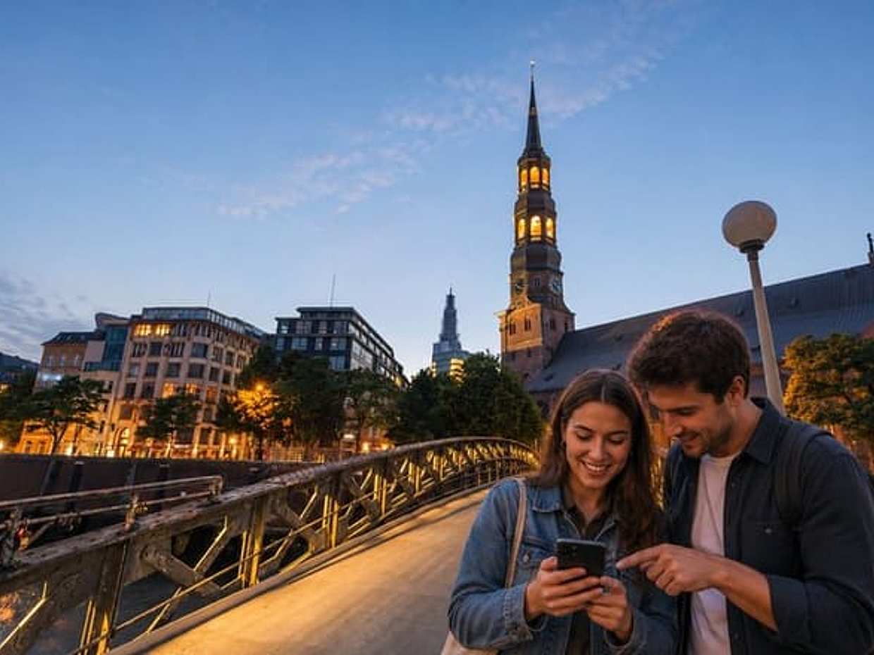 Hamburg Scavenger Hunt & Highlights Self-Guided Walking Tour