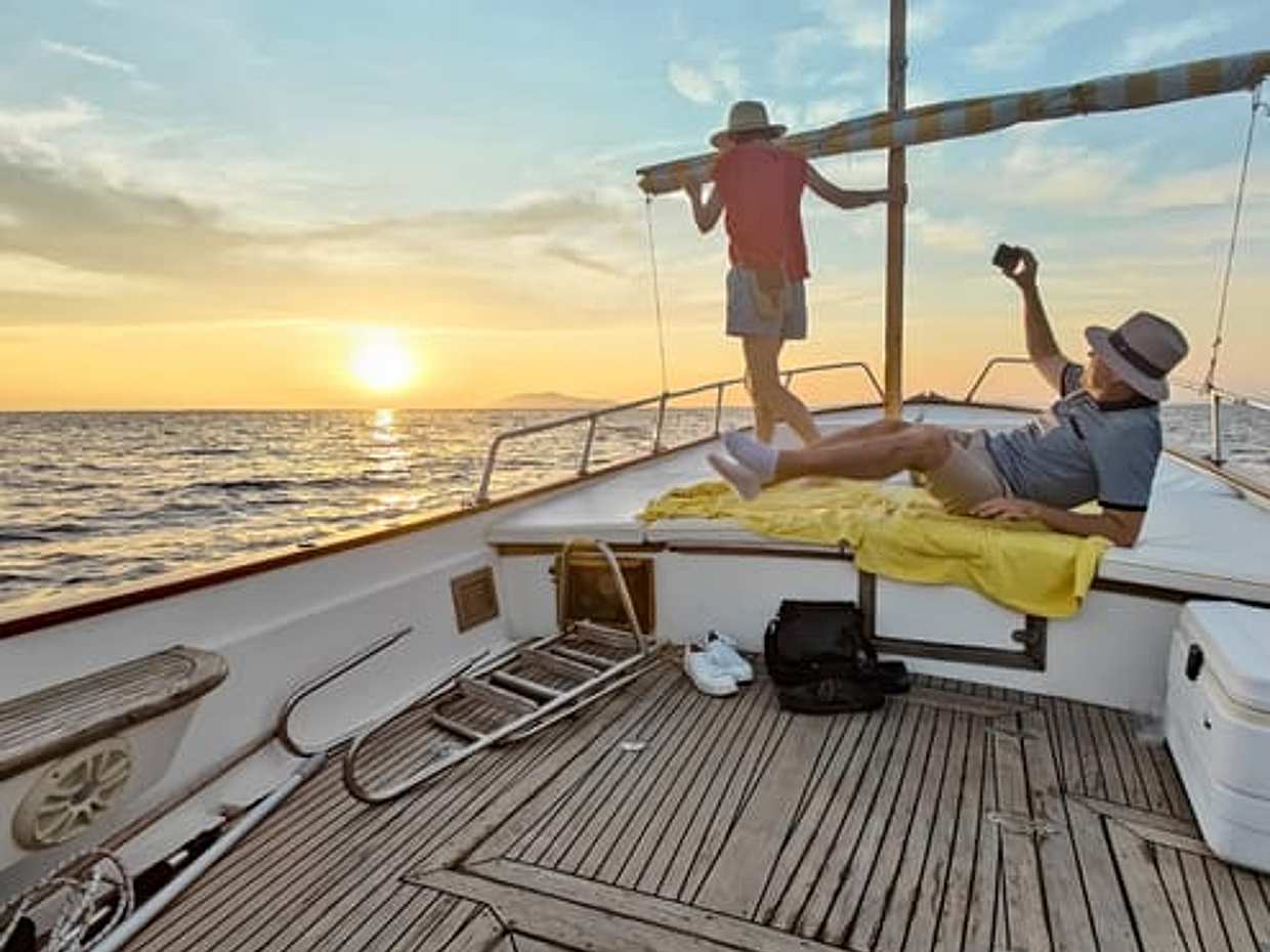 Sonnenuntergang an Bord in Italien, Marina Grande, photo 2