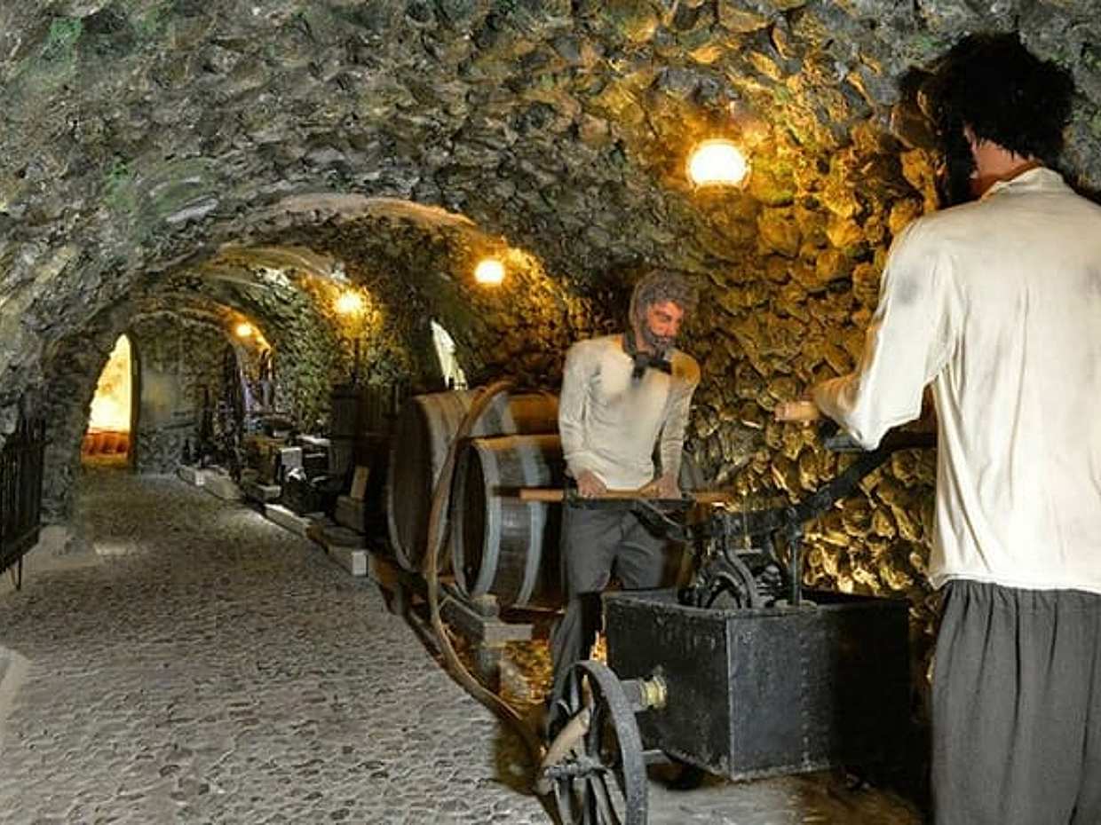 Cave Wine Museum Tour in Santorini with Tasting and Pick Up