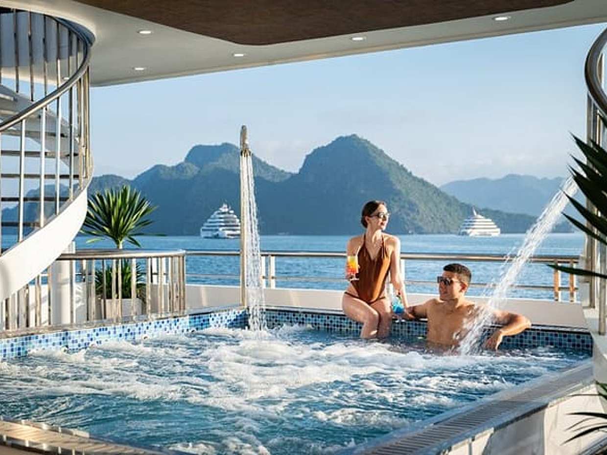 5-Star Ha Long Bay Day Cruise: Jacuzzi, Kayaking & Scenic Wonders