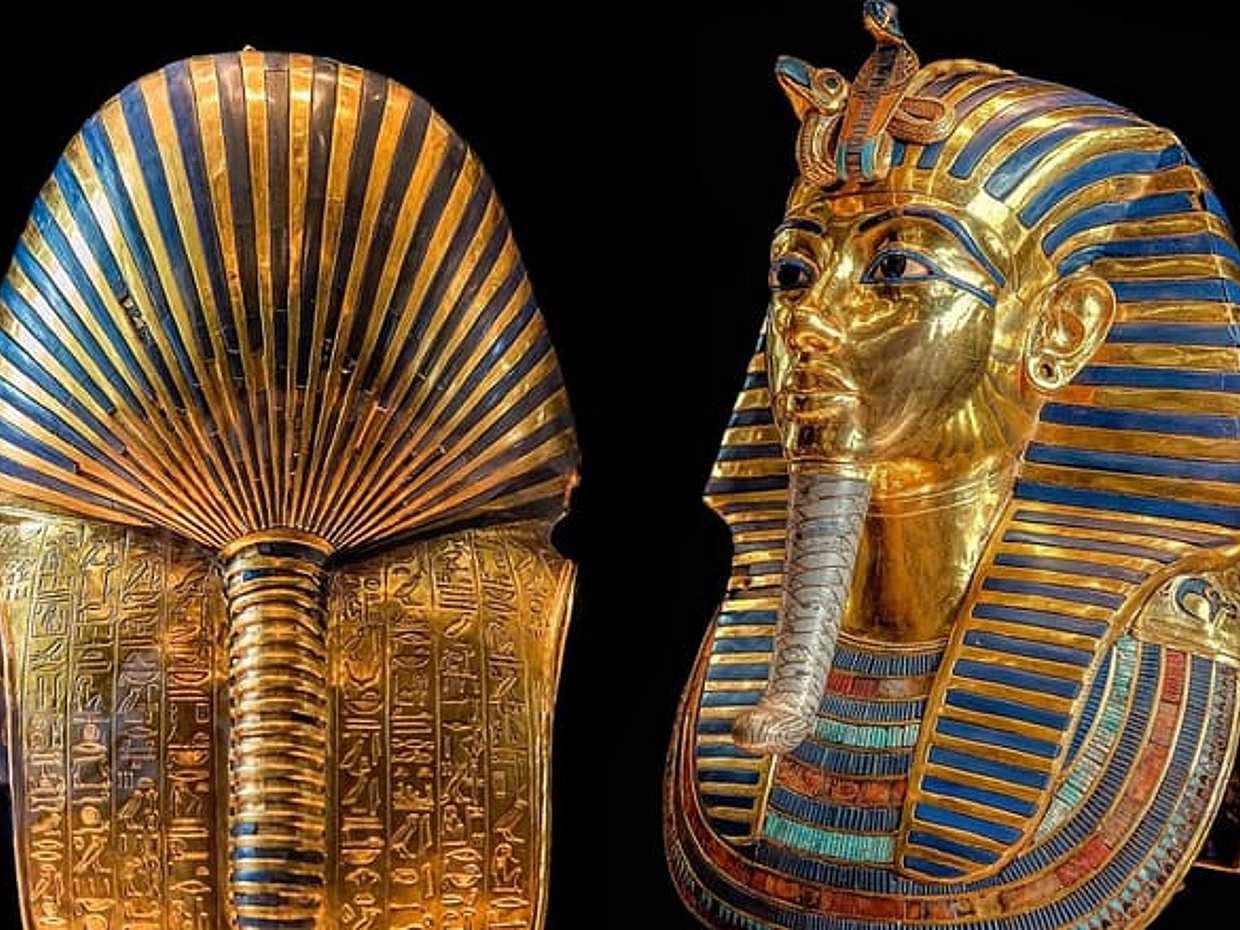 "La tumba de Tutankamón y su momia en el Valle de los Reyes en Egipto, Palacio de Malkata".