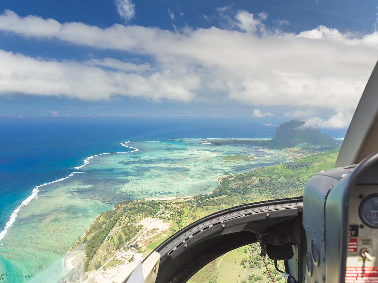 Must Helicopter Private Sightseeing Tour from Triolet in Mauritius