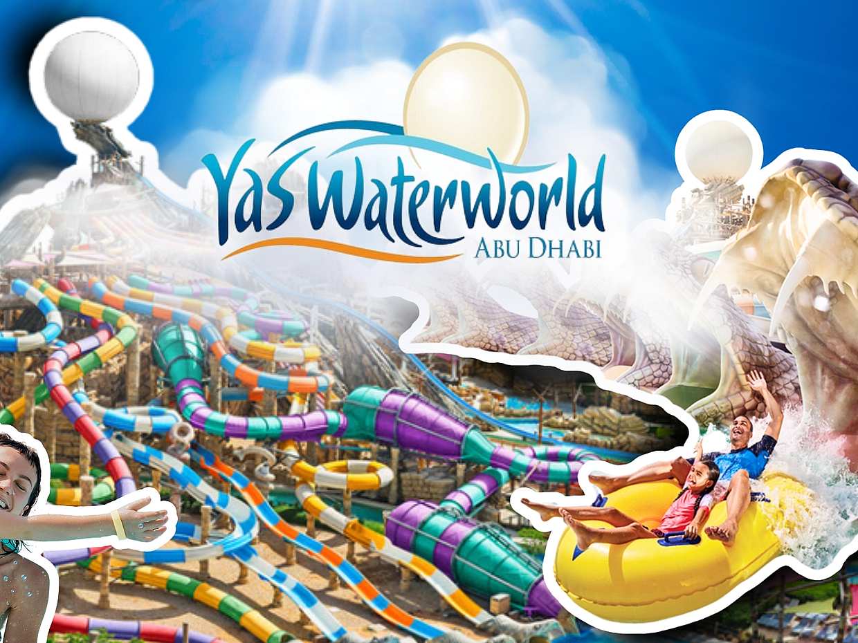 Abu Dhabi City Tour mit Großer Moschee & Yas Water World Eintrittskarten mit privaten Transfers in den Vereinigten Arabischen Emiraten, Dubai

