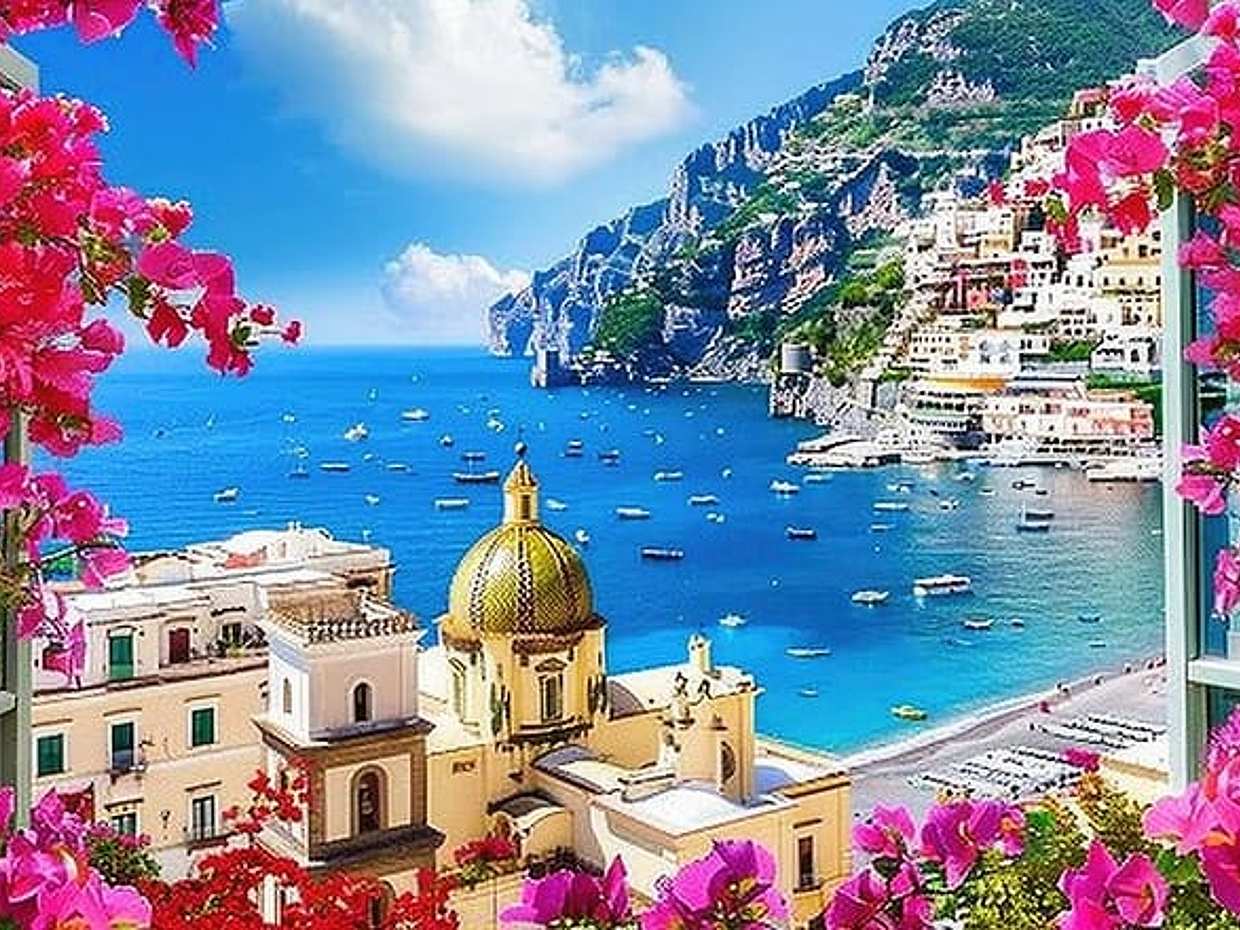 Private transfer: Naples to Positano, 2h in Vesuvius or Pompeii