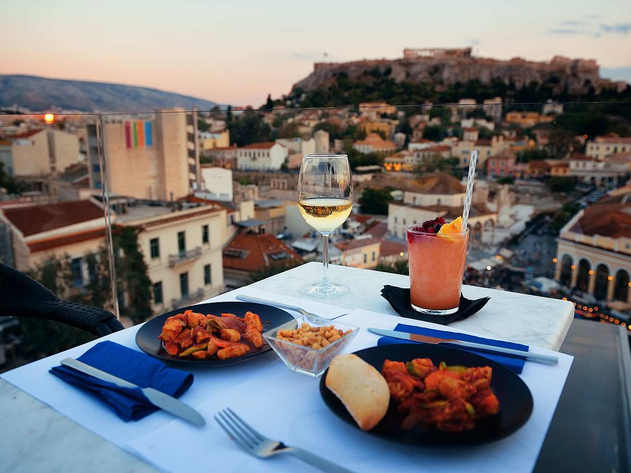 Greek Cooking Class in Athens Including Rooftop Dinner with Acropolis View, Greece