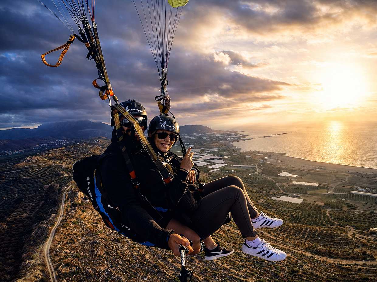 Tandem Paragliding in Crete (Chania) in Greece