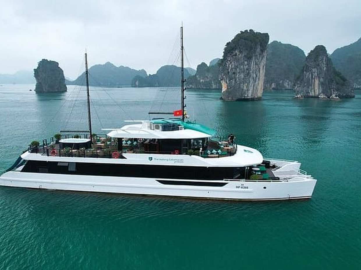 Van Ninh Binh: 1-daagse premium cruise door de Lan Ha-baai in Vietnam