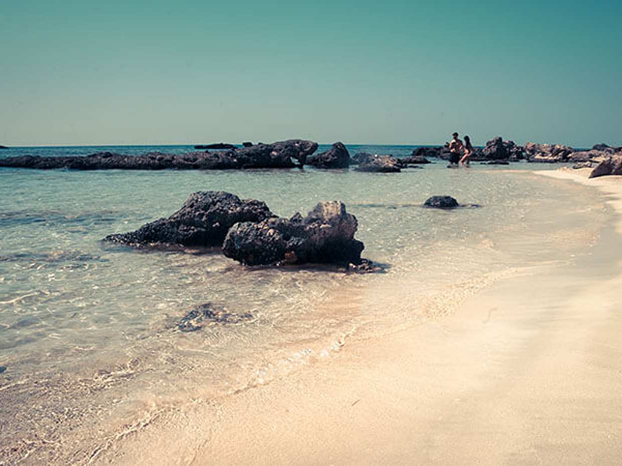 Blaue Lagune Elafonisi mit rosa Sand von Heraklion, Griechenland, photo 3