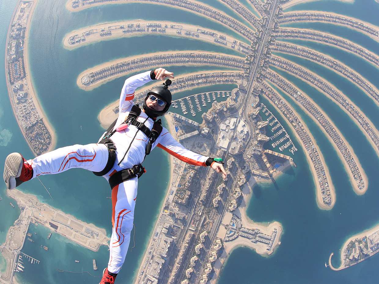 Tandem Skydive the Palm Dubai Dropzone in United Arab Emirates, Skydive Dubai