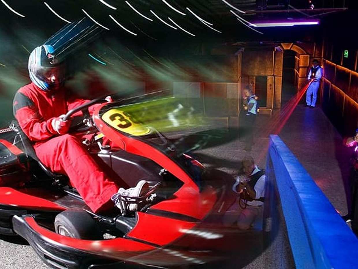 Laser Tag and Karting Combo