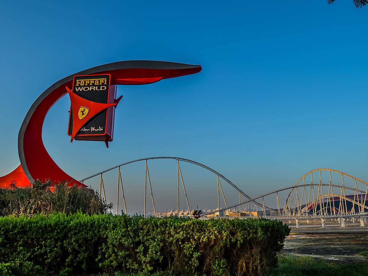 Ferrari World & Warner Brothers Parks with Transfer from Dubai in United Arab Emirates