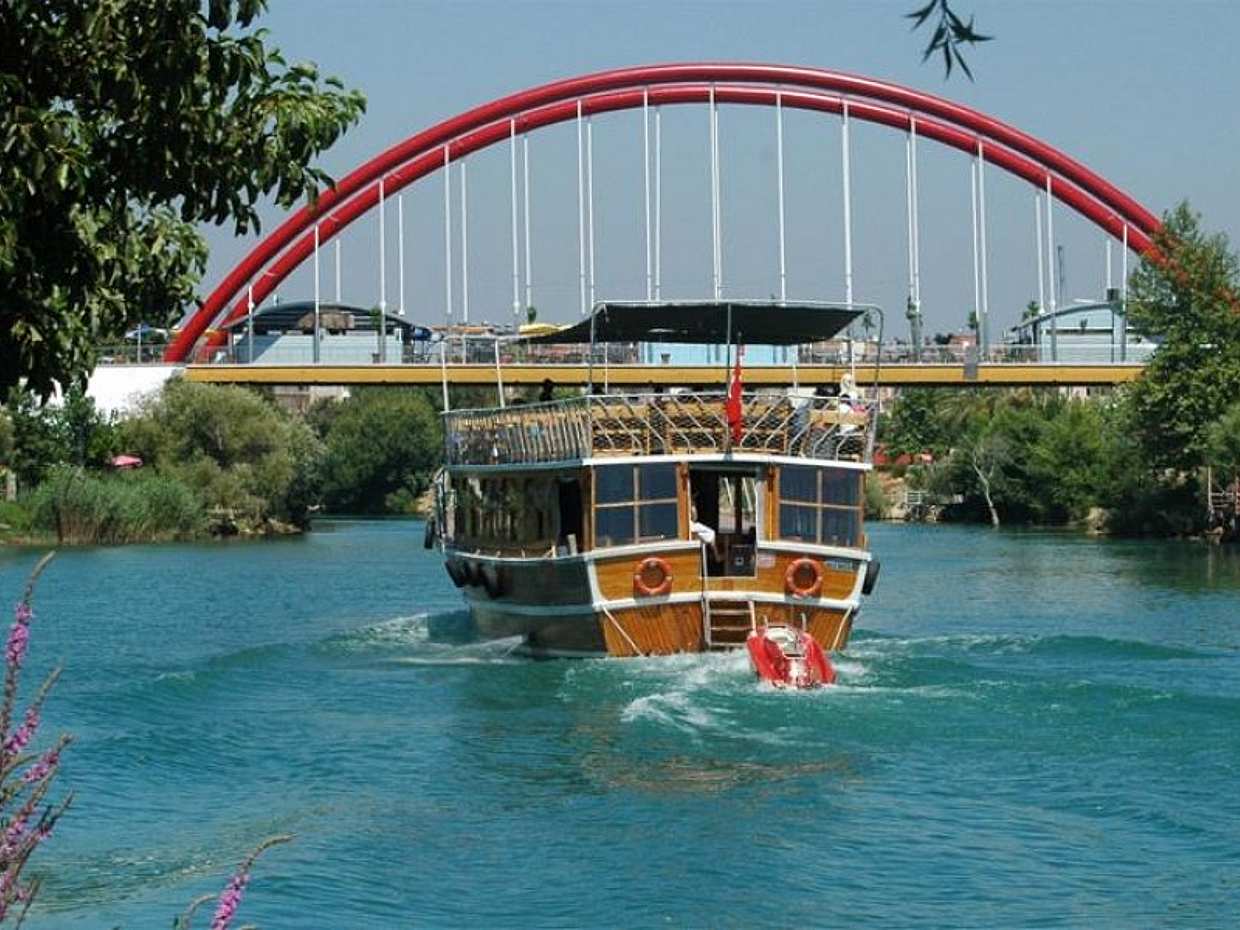Manavgat Boat Tour, Visit Public Bazaar and Waterfall from Side in Turkey, Manavgat Small Waterfall, photo 3