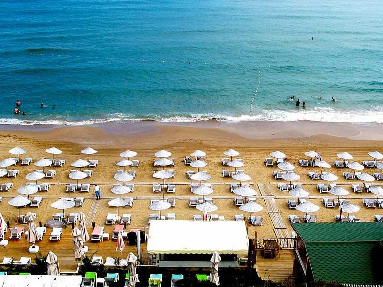 Entspannender Ausflug zum Sile Strand am Schwarzen Meer in der Türkei, Istanbul.
