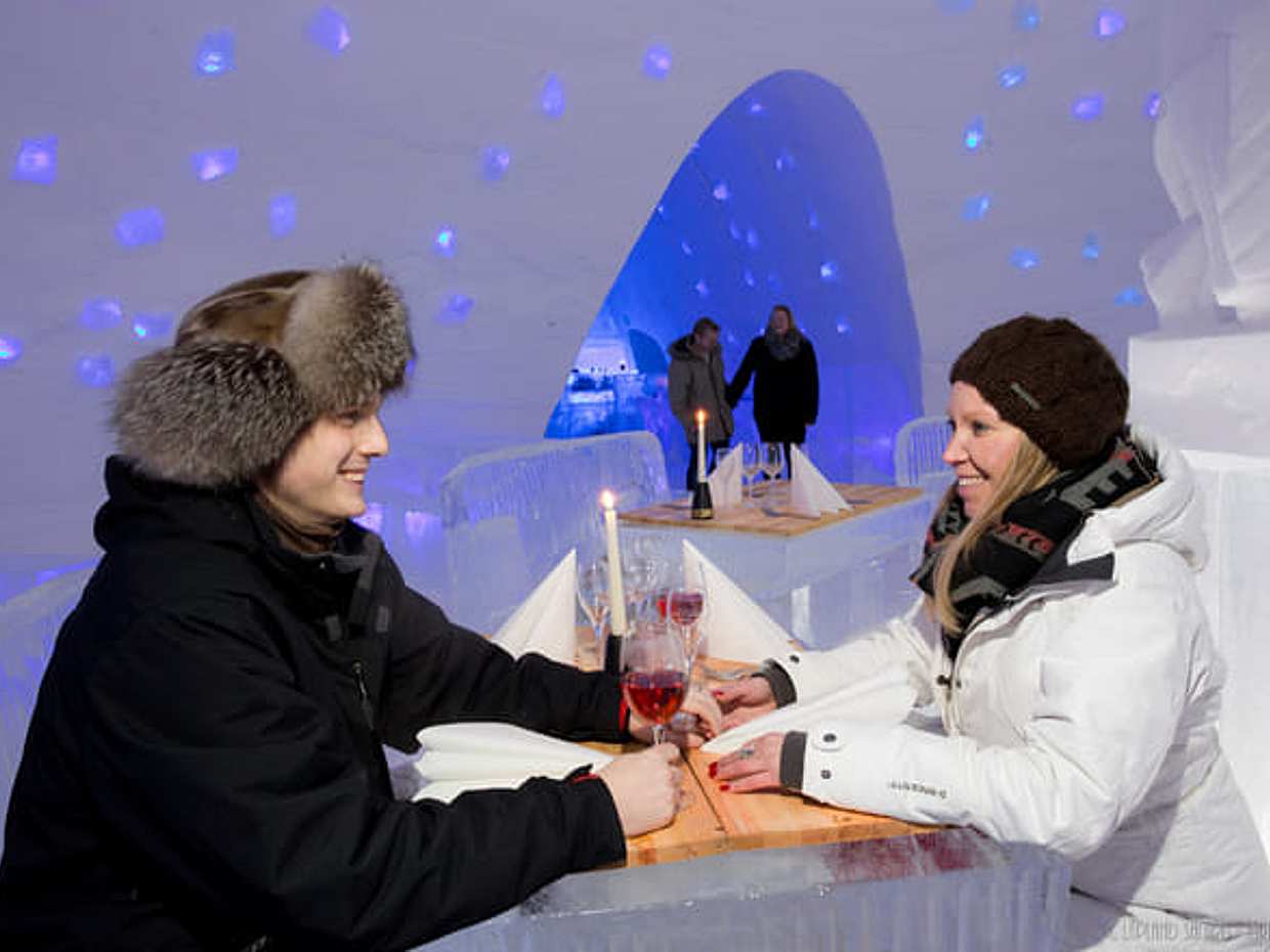 Lainio Snow Village with Ice Restaurant Dinner, Levi