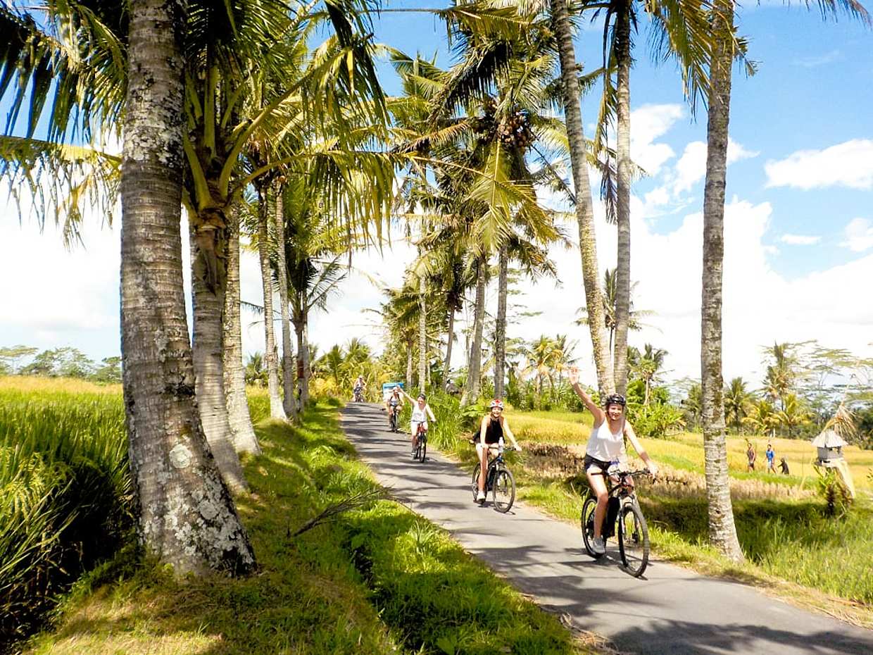 E-bike Ubud to Tirta Empul Trip